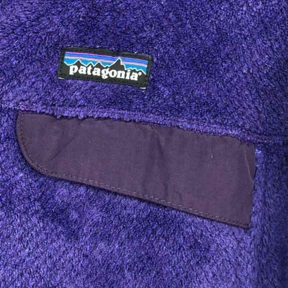 Patagonia Dark Purple Synchilla Snap T Fleece Sweater Pullover Size L - Picture 3 of 6